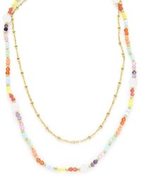 Panacea - Double Strand Chain & Bead Necklace - Lyst