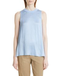 Vince - Ribbed Silk Tank Top - Lyst