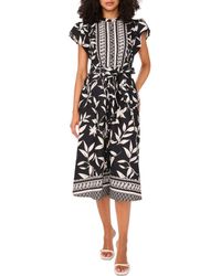 Halogen® - Tie Waist Midi Dress - Lyst