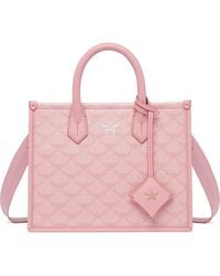 MCM - Lauretos Coated Canvas Tote - Lyst