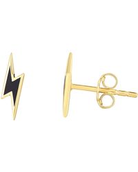 KARAT RUSH 14k Yellow Gold Lightning Bold Stud Earrings At Nordstrom Rack