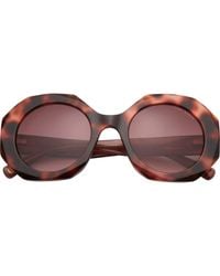 Ted Baker - 51Mm Round Sunglasses - Lyst