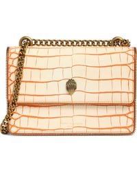 Kurt Geiger - Small Shoreditch Croc Embossed Leather Convertible Crossbody Bag - Lyst