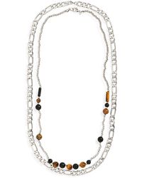 AREA STARS - Set Of 2 Beaded Chain Necklaces - Lyst