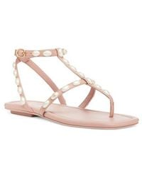 Stuart Weitzman - Pearlita Flat Sandal - Lyst