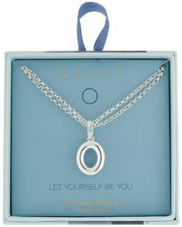 Leith - Lowercase Initial Bubble Pendant Necklace - Lyst