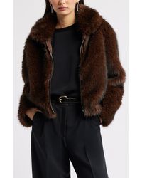 Open Edit - Faux Fur Bomber Jacket - Lyst