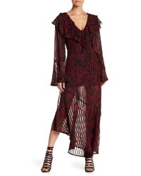 religion prosperity ruffle maxi dress