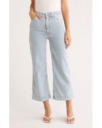 AG Jeans - Rosie High Waist Crop Wide Leg Jeans - Lyst
