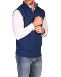 Tailorbyrd - Fine Knit Quarter Zip Sweater Vest - Lyst