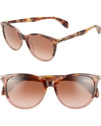 Rag & Bone - 54Mm Round Cat Eye Sunglasses - Lyst