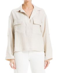 Max Studio - Collared Textured Shirt - Lyst