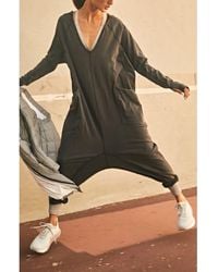 Free People - Fp Movement Hot Shot Long Sleeve Stretch Cotton Jumpsuit - Lyst