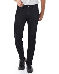 Xray Jeans - Distressed Stretch Moto Skinny Jeans - Lyst