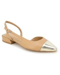 Kenneth Cole - Cayla Slingback Half D'Orsay Pointed Cap Toe Pump - Lyst
