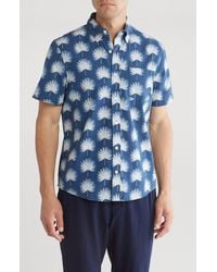 Tailor Vintage - Cabana Short Sleeve Seersucker Button-down Shirt - Lyst