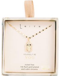 Leith - Initial Pendant Necklace - Lyst