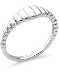 DEVATA - Ribbed Band Ring - Lyst