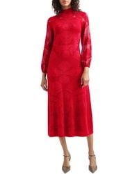 Misook - Long Sleeve Burnout Dress - Lyst