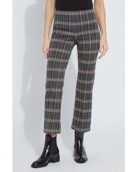 Lyssé - E Plaid High Waist Ankle Pants - Lyst