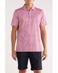 Bugatchi - Abstract Print Stretch Cotton Polo - Lyst