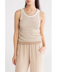 Blu Pepper - Stripe Knit Sleeveless Sweater - Lyst