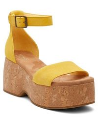 TOMS - Laila Cork Platform Sandal - Lyst