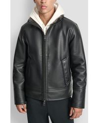 DKNY - Faux Fur Lined Pebble Jacket - Lyst