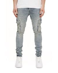 Purple Brand - Pumice Washed Skinny Cargo Jeans - Lyst