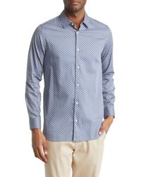 Ted Baker - Willuw Line Geo Print Button-up Shirt - Lyst