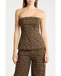 DL1961 - Animal Print Bustier Tube Top - Lyst