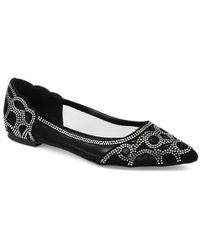 Journee Collection - Batavia Rhinestone Flat - Lyst