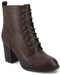 Journee Collection - Journee Baylor Lace-Up Boot - Lyst