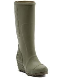 sorel high heel rain boots