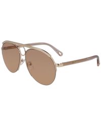 chloe romie 59mm semi rimless aviator sunglasses