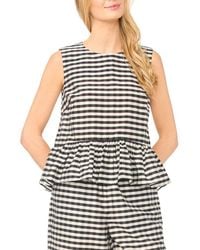 Ted Baker - Colette Gingham Sleeveless Peplum Top - Lyst