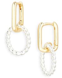 Nordstrom Rack - Twisted Link Drop Huggie Hoop Earrings - Lyst