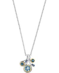 Effy - Bezel Set Topaz Cluster Pendant Necklace - Lyst