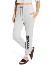 Ivy Park Sequin Logo Sweatpants - Gray
