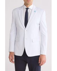 T.R. Premium - Slim Fit Two-Button Knit Fashion Blazer - Lyst