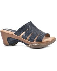 White Mountain - Textured Strap Wedge Sandals - Lyst