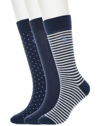 Original Penguin - Stripe & Dot 3-Pack Assorted Crew Socks - Lyst