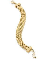 Savvy Cie Jewels - Greek Key Mesh Chain Bracelet - Lyst