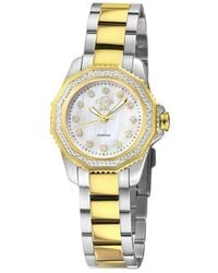 Gv2 - Cortina Mother-Of-Pearl Diamond Two-Tone Bracelet Watch, 30Mm - Lyst