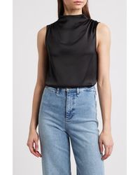 Rag & Bone - Julie Mock Neck Sleeveless Satin Top - Lyst