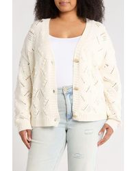 Caslon - Open Bubble Stitch Cardigan - Lyst