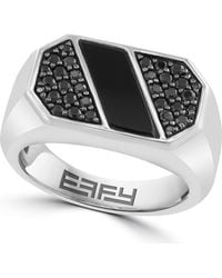 Effy - Sterling Spinel & Onyx Ring - Lyst