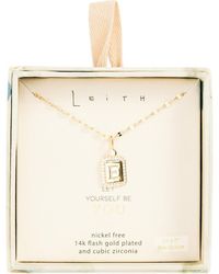 Leith - Initial Pendant Necklace - Lyst