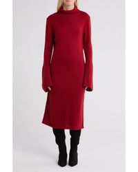 AREA STARS - Kiara Long Sleeve Turtleneck Sweater Dress - Lyst