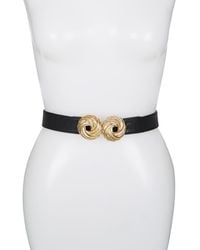 Raina - Leather Love Knot Buckle Belt - Lyst